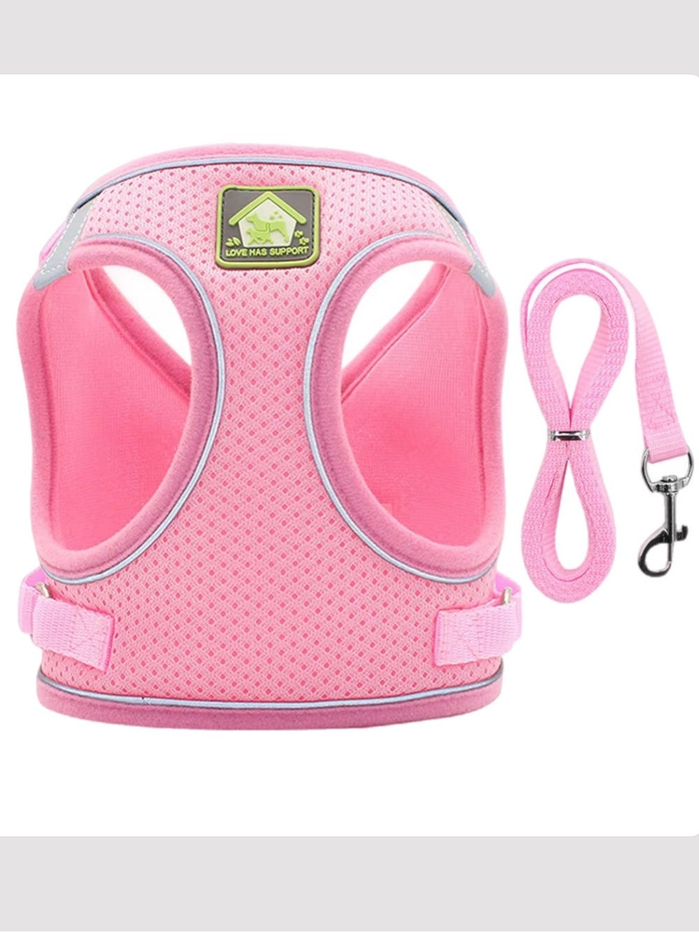 Dog Harness w/ Leash Set, No Pull Adjustable Harness/Thickened Padded. Sz med